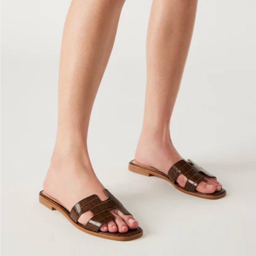 Steve Madden Hadyn Sandal in Brown Croc